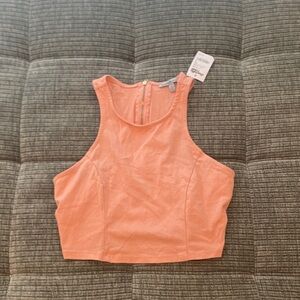Charlotte Russe Peach Sleeveless Crop Top
